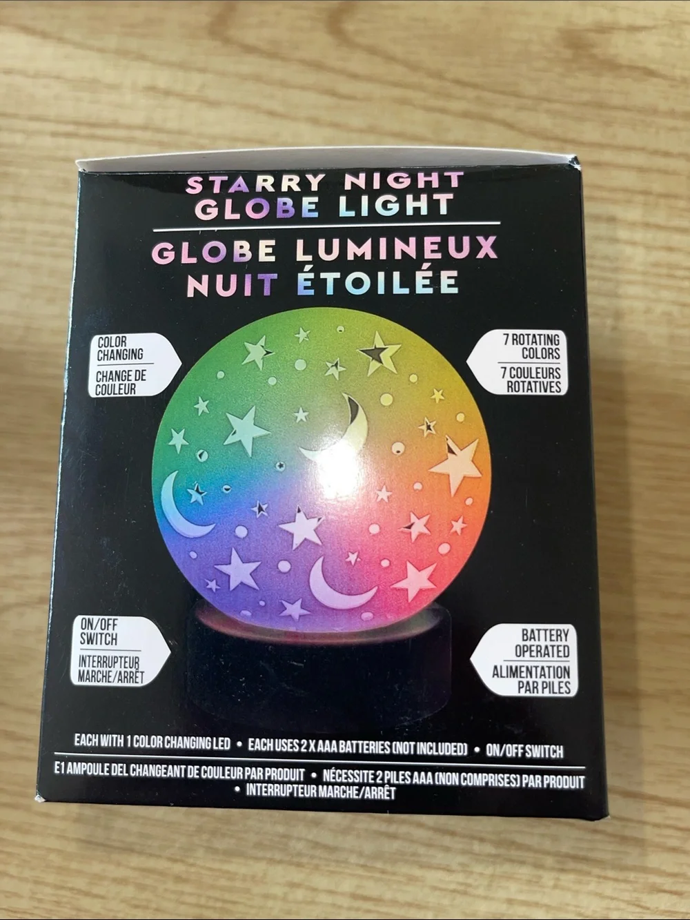 Globe Light - Color-Changing Rainbow Moon & Stars